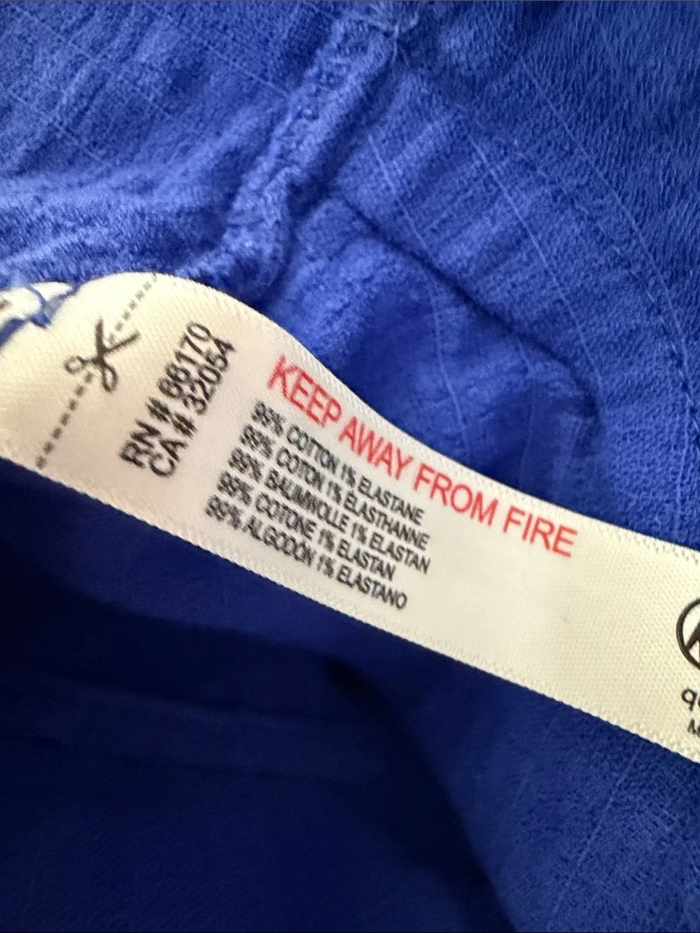 NWT Free People Low Back Baja Blue Long Sleevr
